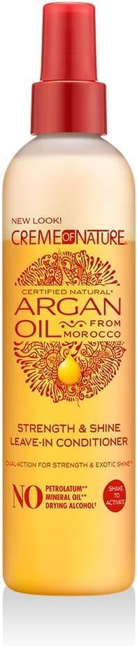 Creme of Nature Argan Oil Strength & Shine Leave-In Conditioner spray bottle