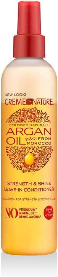 Creme of Nature Argan Oil Strength & Shine Leave-In Conditioner spray bottle
