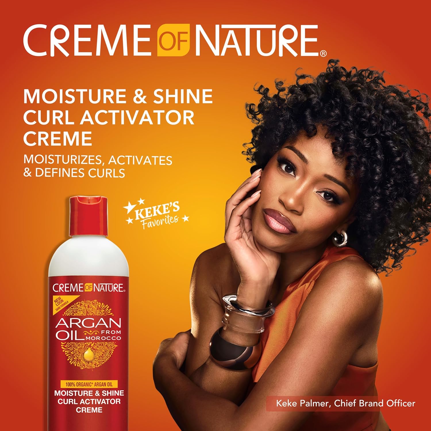 Creme of Nature Argan Oil Moisture & Shine Curl Activator Creme, red bottle