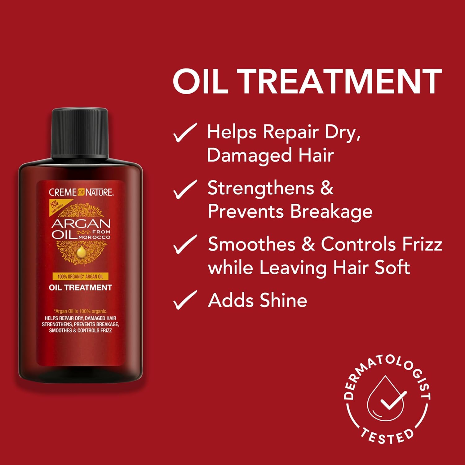 Creme of Nature Argan Oil Treatment 3 oz bottle with black cap
