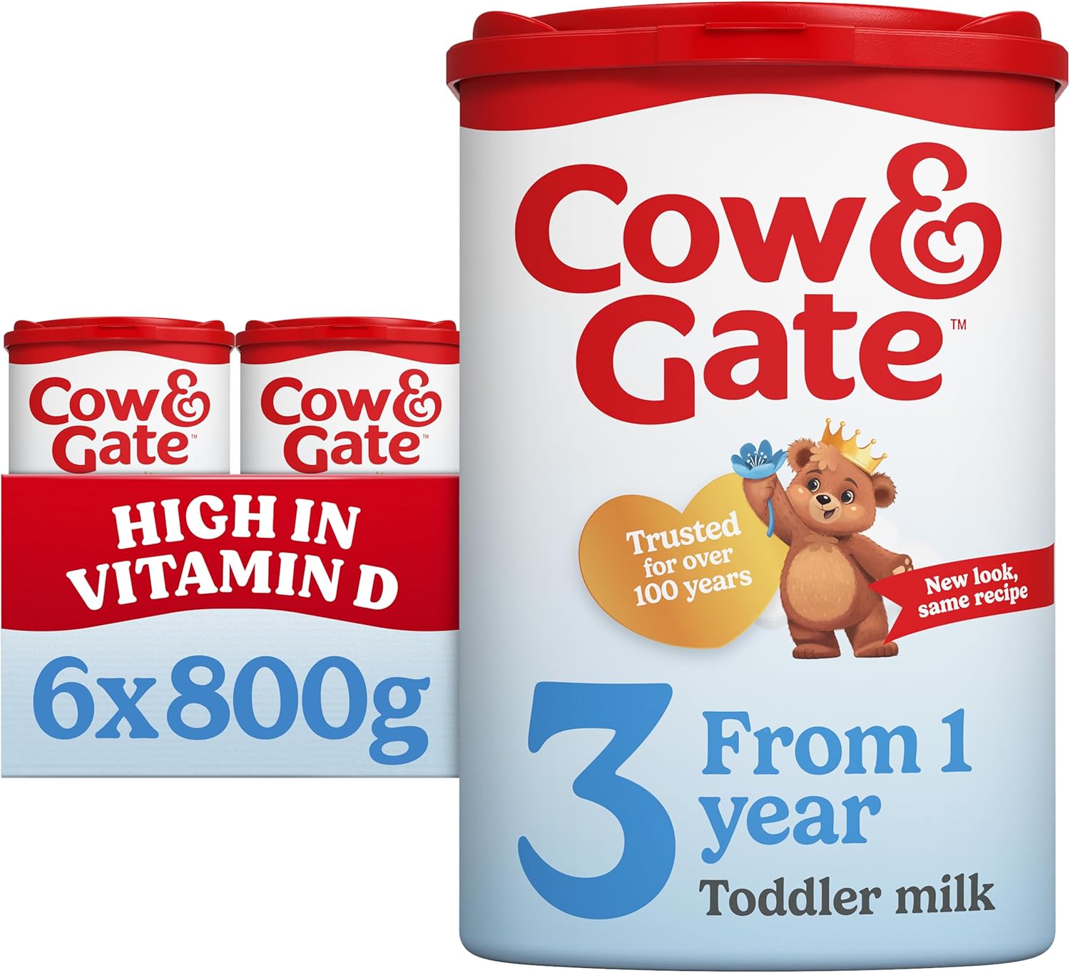 Cow & Gate 3 toddler milk powder formula 800g red and white tin