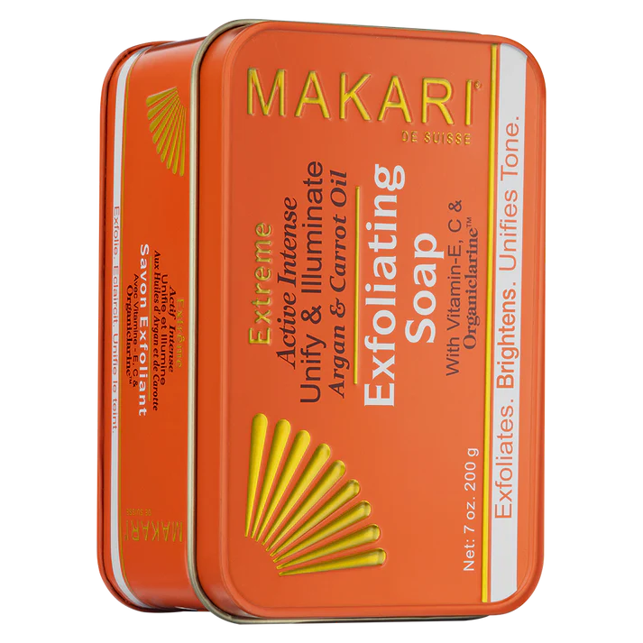 Makari Extreme Active Intense Argan & Carrot Oil Exfoliating Soap 200g orange bar