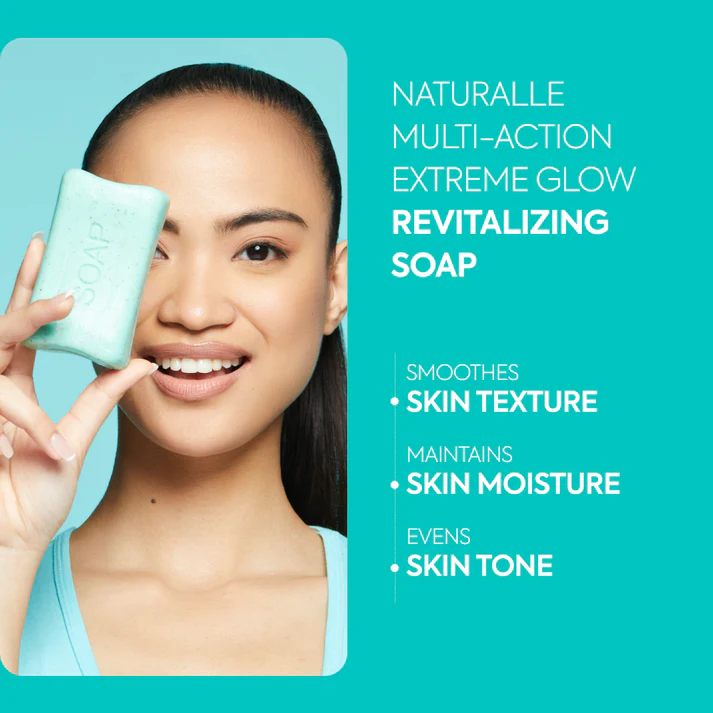 Makari Naturalle Multi-Action Extreme Glow Revitalizing Complexion Soap 200g pale green bar
