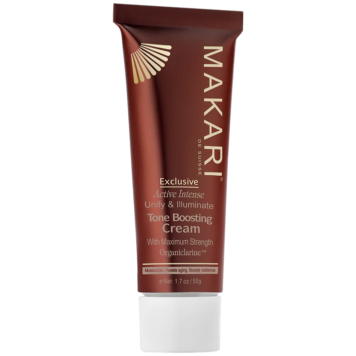 Makari Exclusive Tone Boosting Face Cream 50ml brown tube with white cap