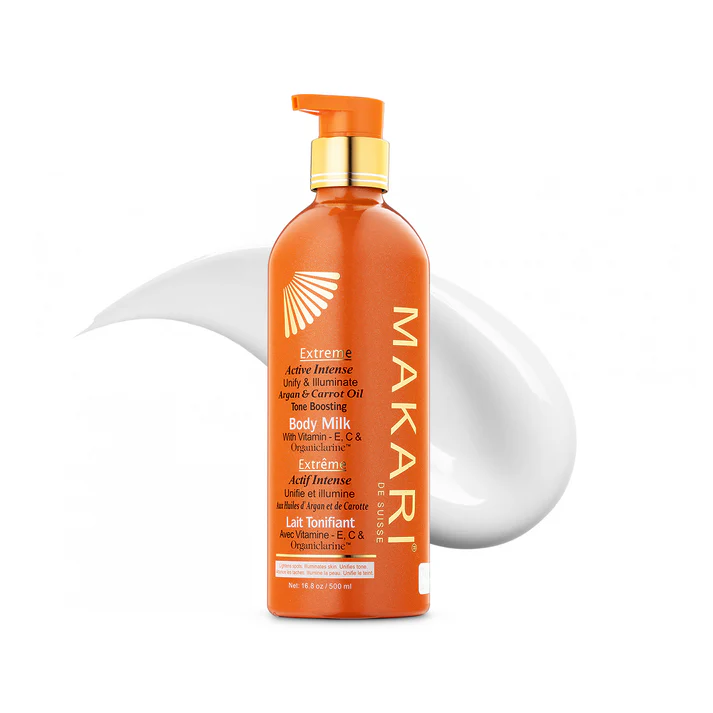 Makari Extreme Argan and Carrot Oil tone boosting body lotion 500ml orange bottle