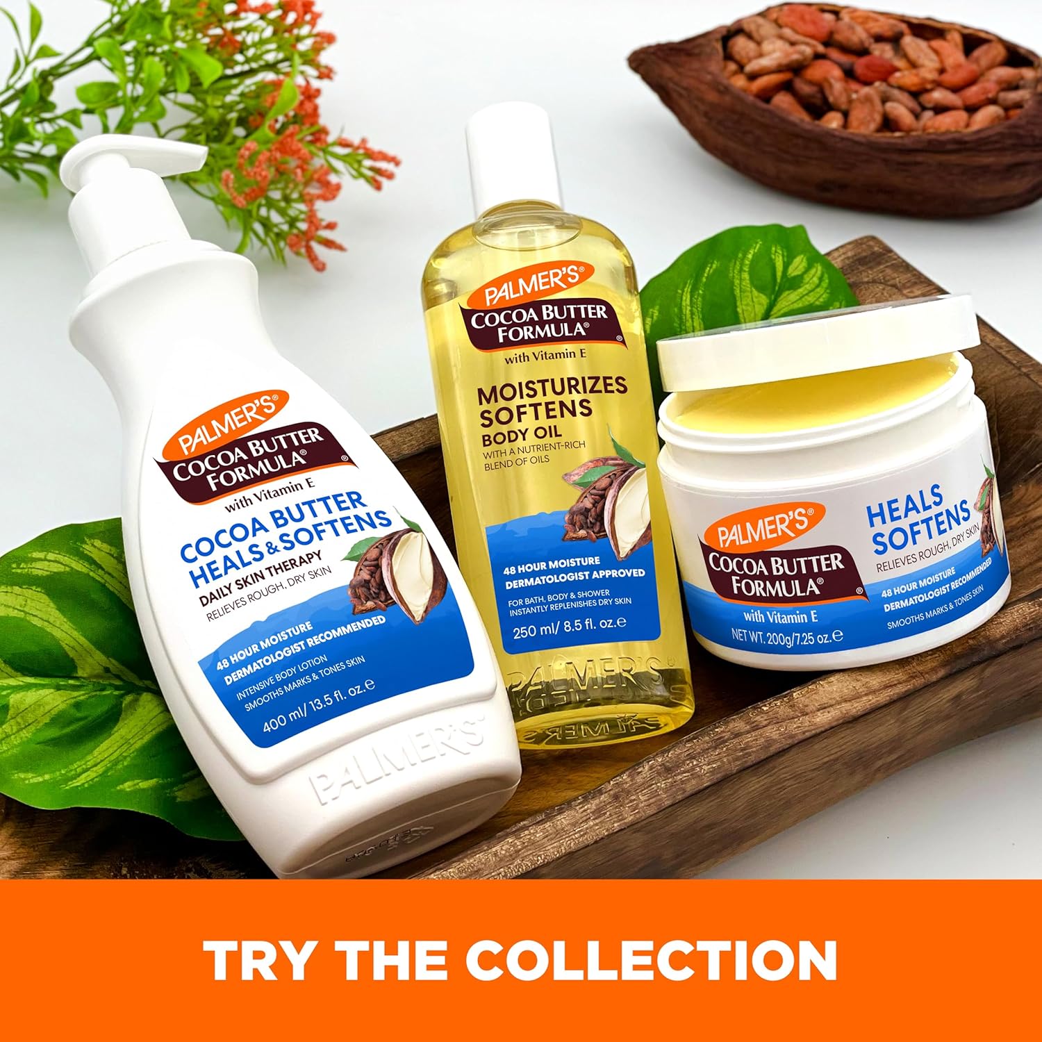 Palmer's Cocoa Butter Formula Daily Skin Therapy Solid Balm 200ml white jar