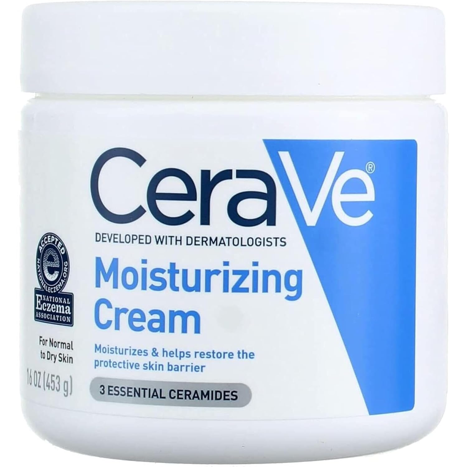CeraVe Moisturizing Cream 453g for normal to dry skin with ceramides