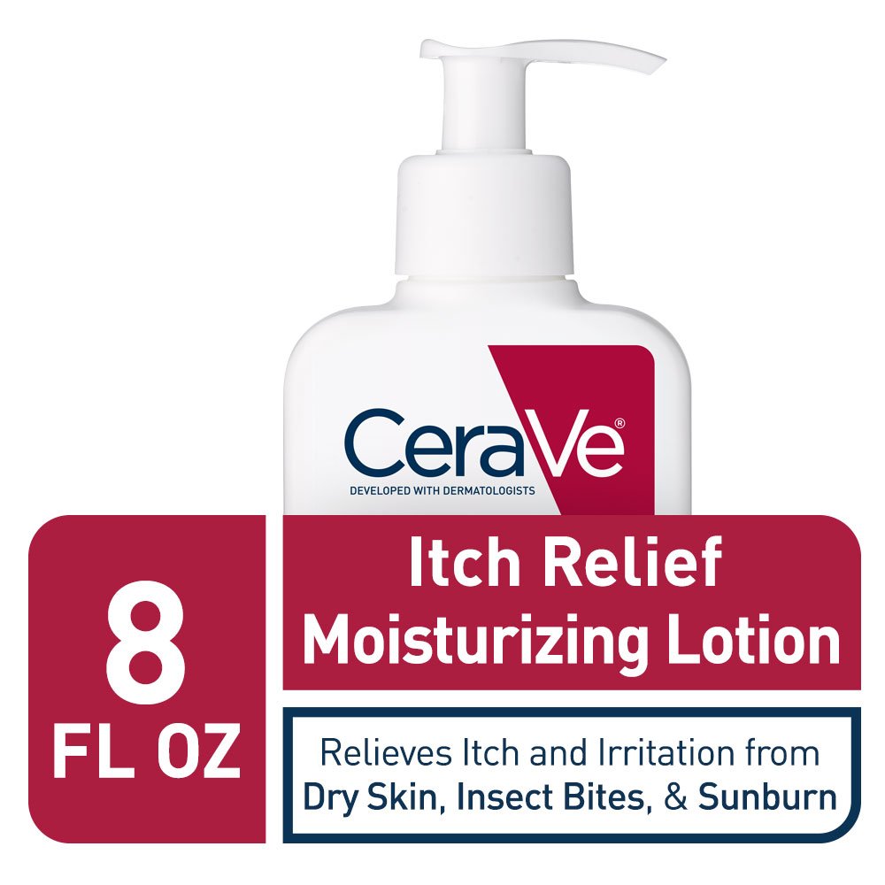 CeraVe Itch Relief Moisturizing Lotion 237ml white pump bottle
