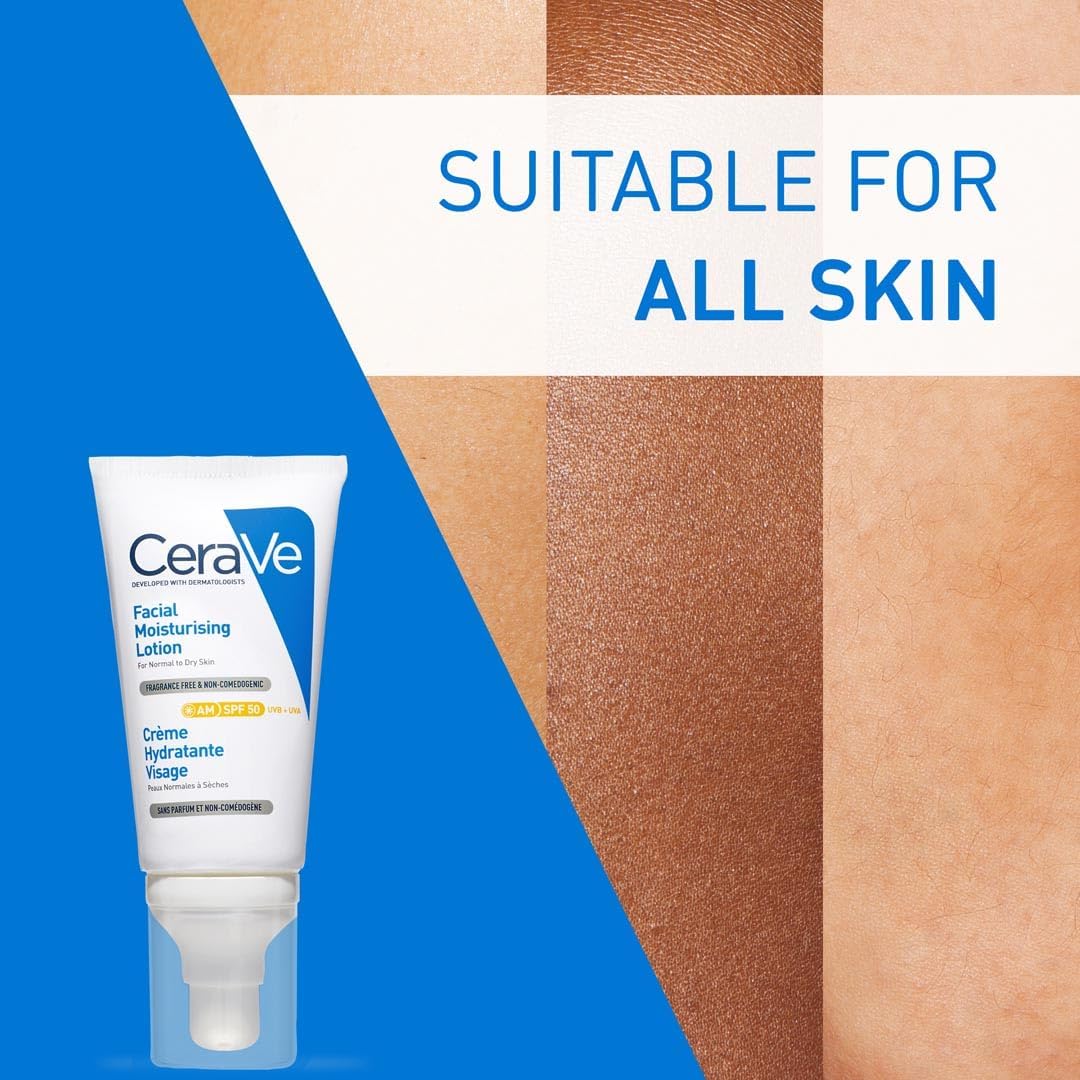 CeraVe AM Facial Moisturising Lotion SPF 50 for normal to dry skin