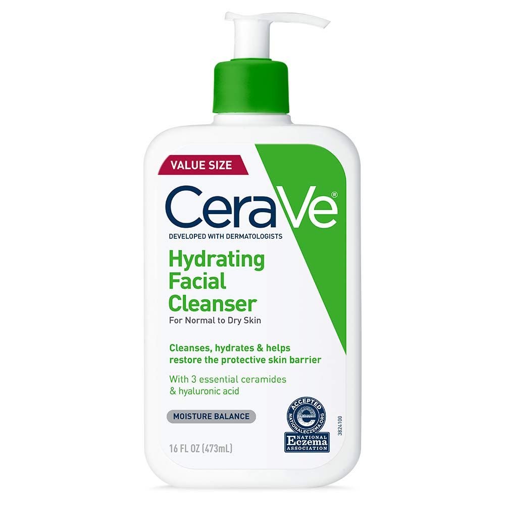 CeraVe Hydrating Facial Cleanser 236ml pump bottle with green and white label