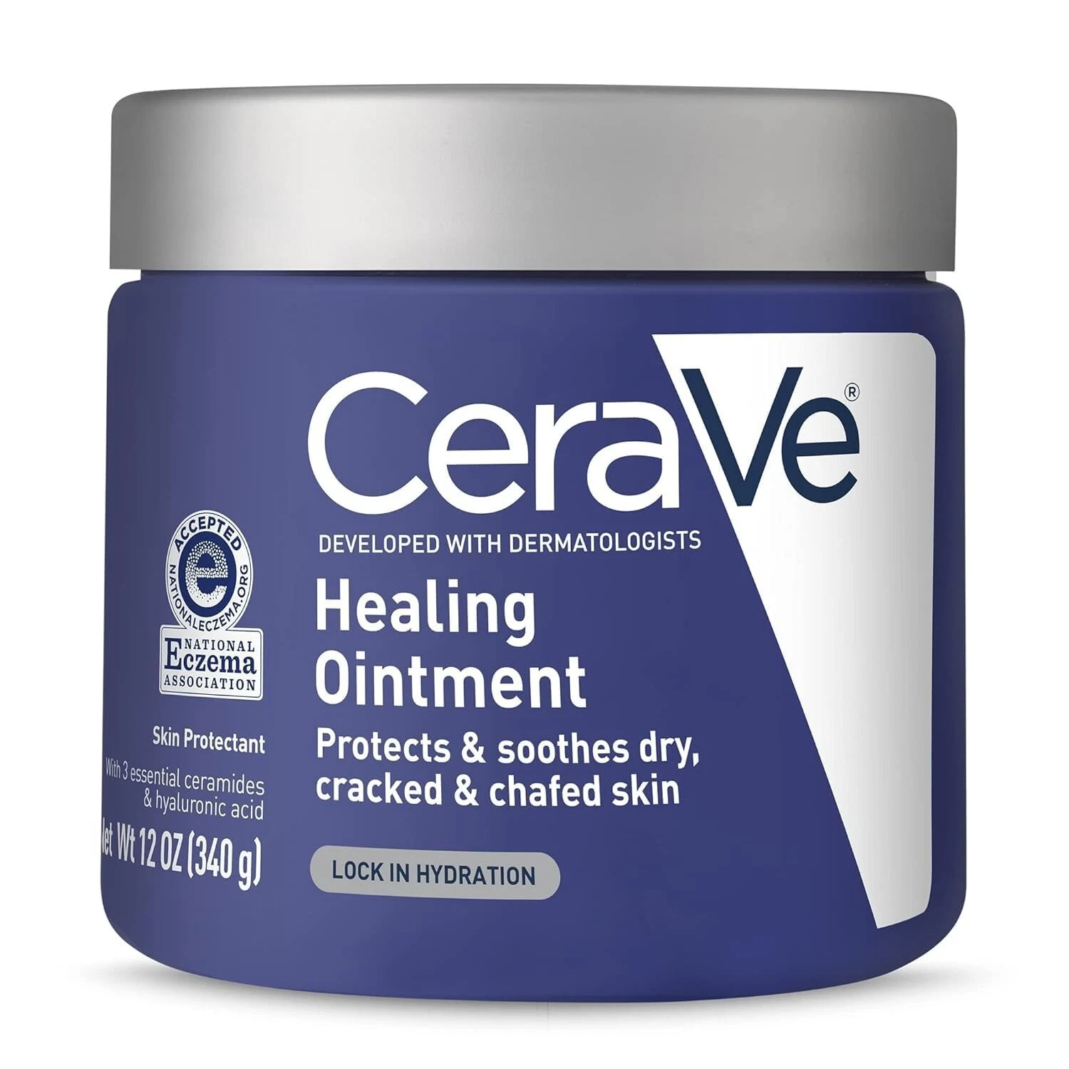 CeraVe Healing Ointment 340g jar with silver lid, skincare product