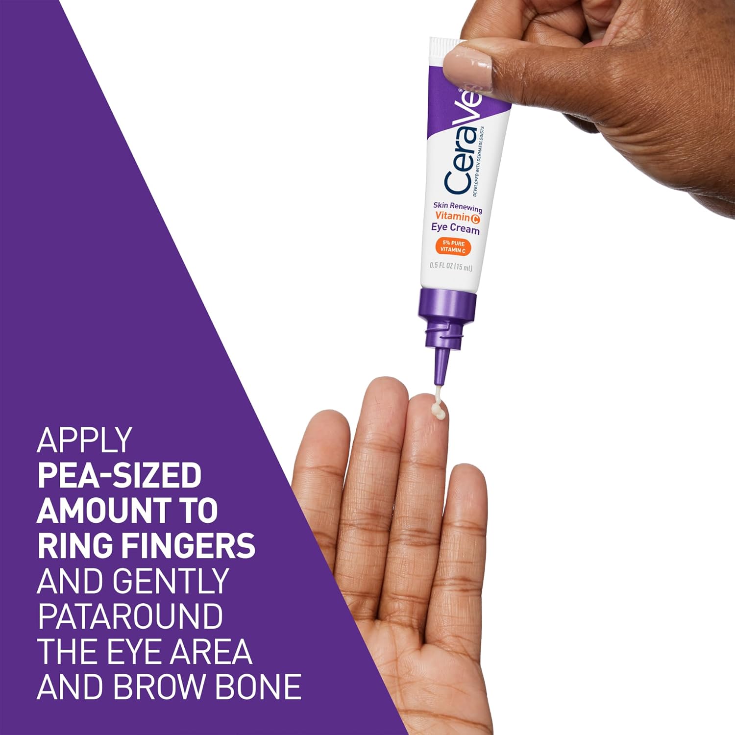 CeraVe Skin Renewing Vitamin C Eye Cream 15 ml with purple cap
