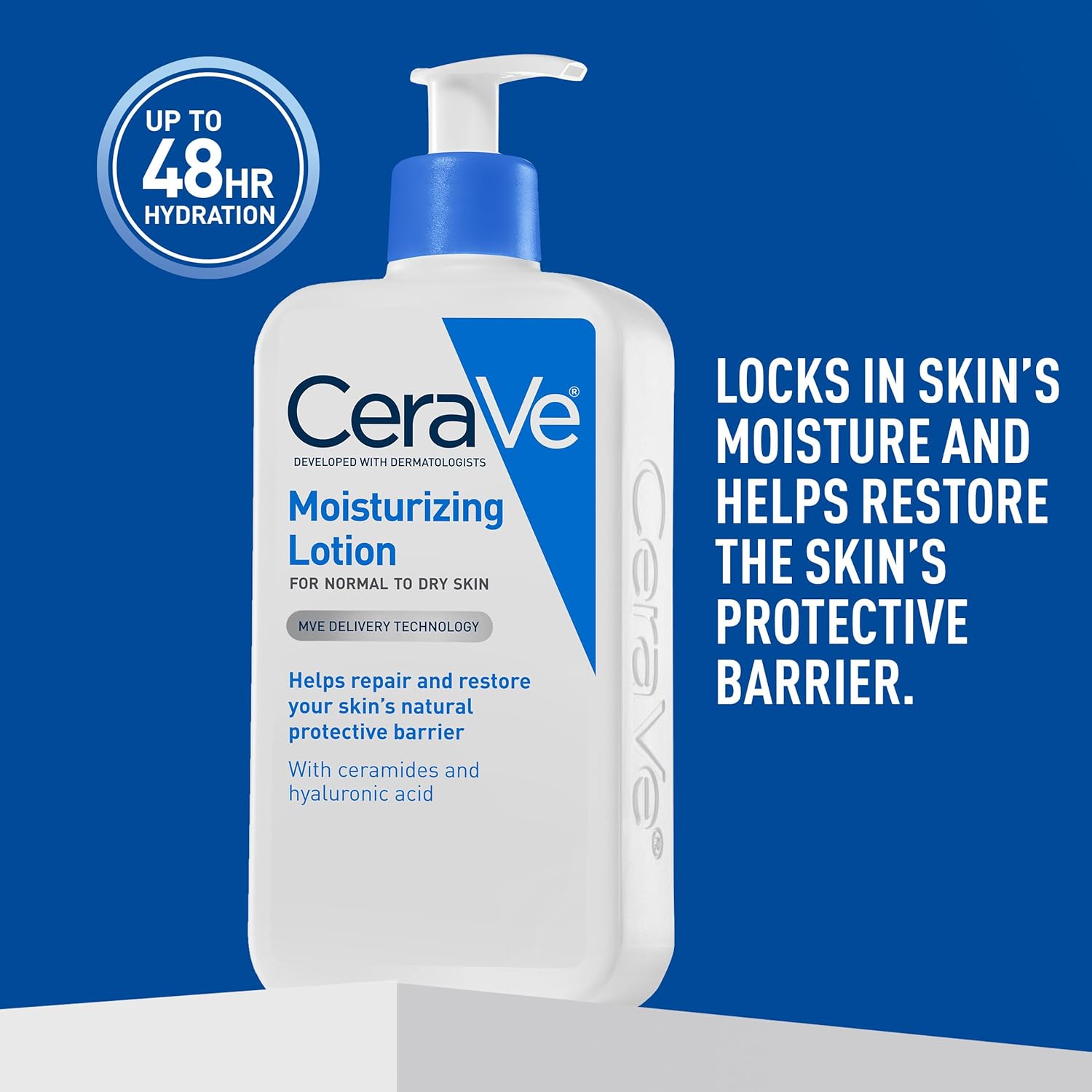 CeraVe Moisturizing Lotion pump bottle for normal to dry skin