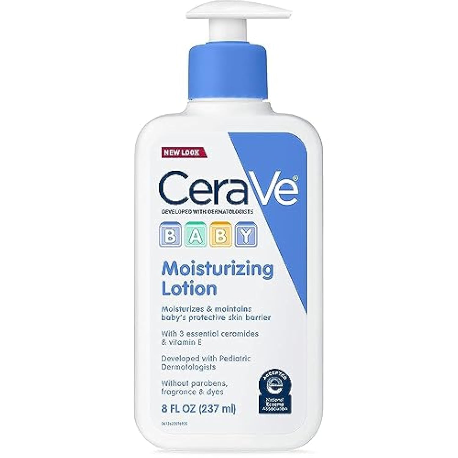CeraVe Baby Moisturizing Lotion 237ml white bottle with blue pump dispenser