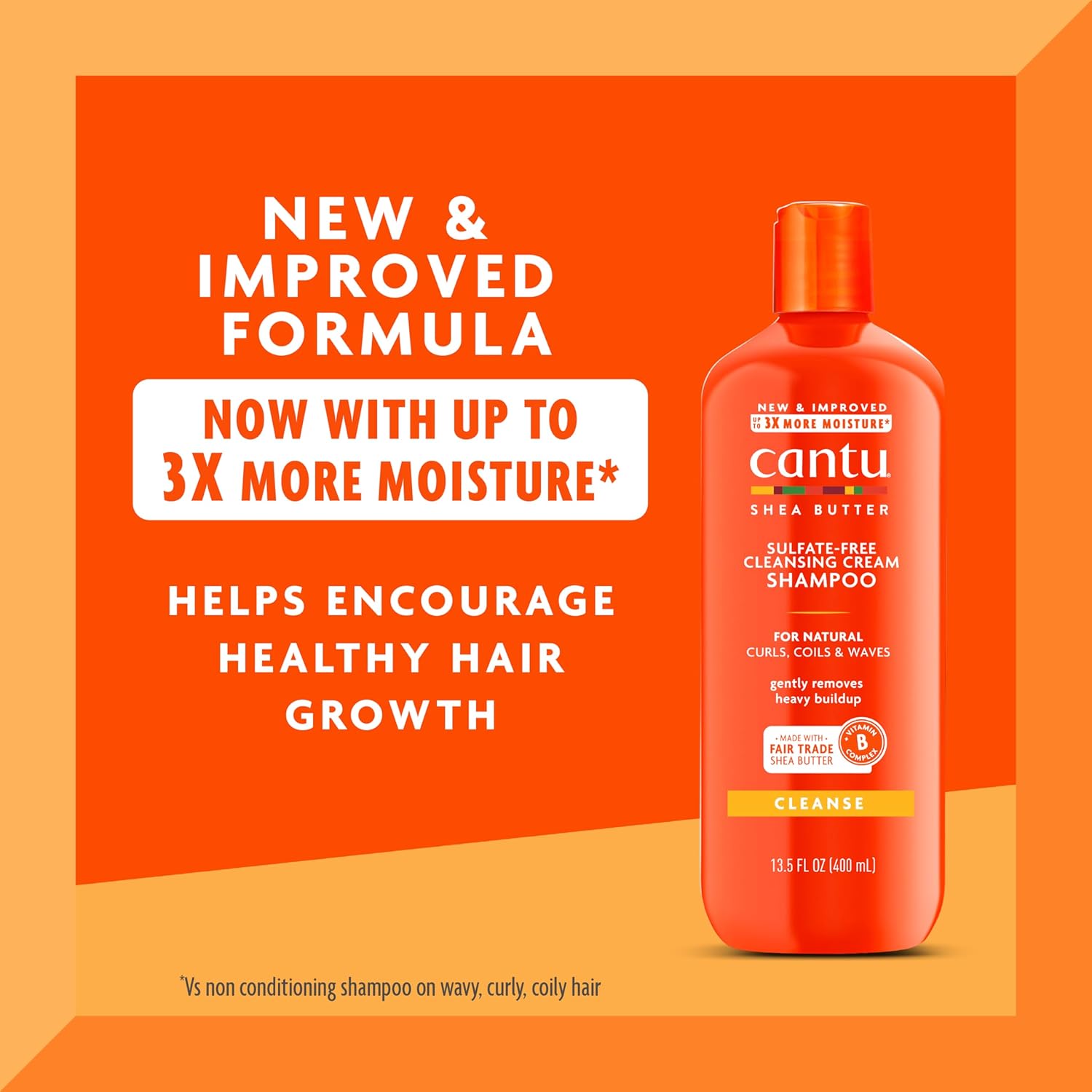 Cantu Shea Butter sulfate-free cleansing cream shampoo 400ml red bottle