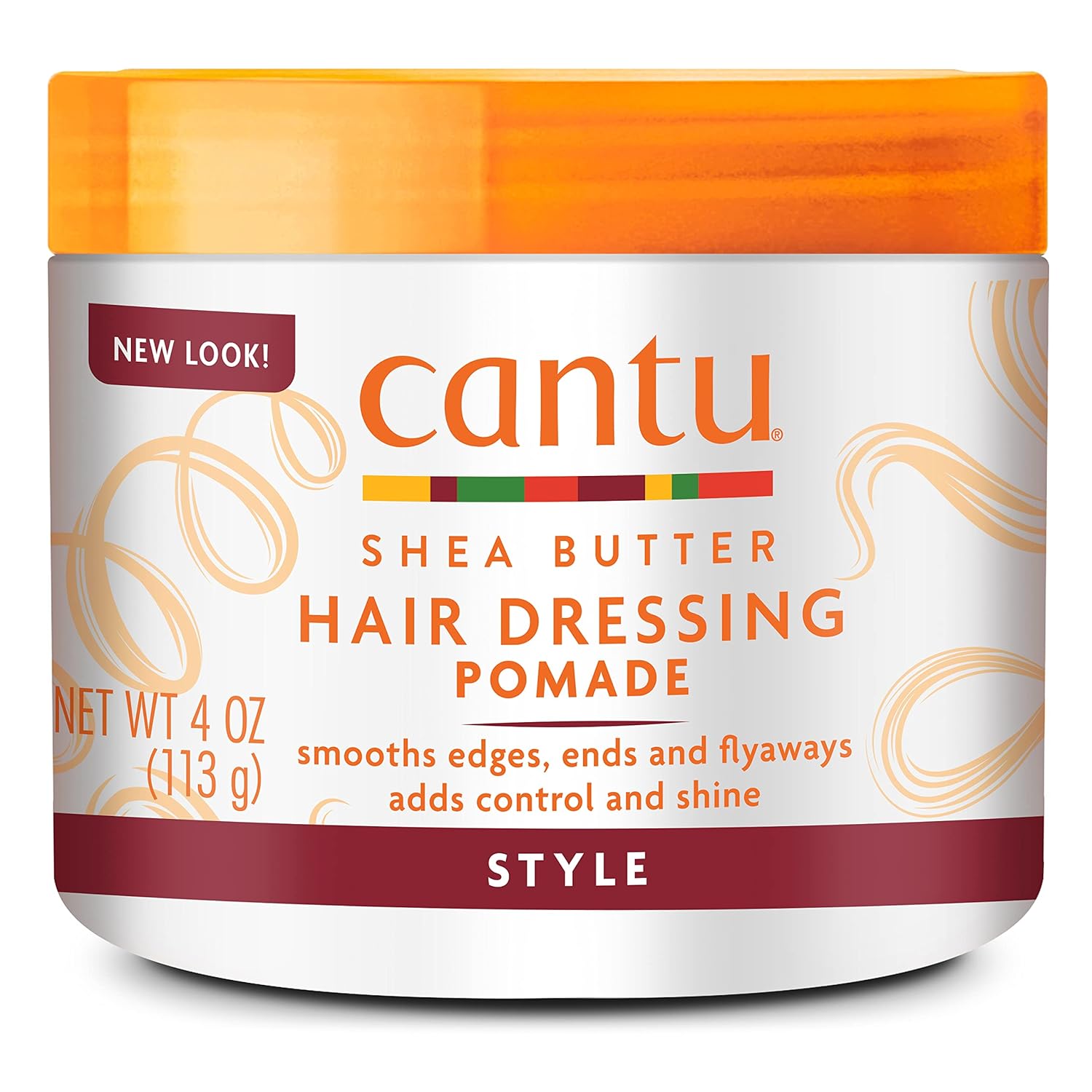 Cantu Shea Butter Hair Dressing Pomade 113g jar with orange lid