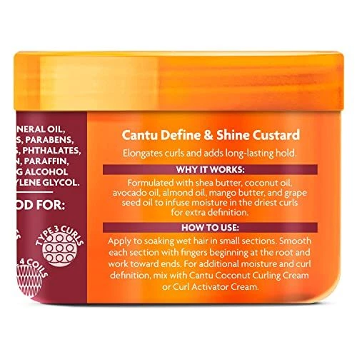 Cantu Shea Butter Define & Shine Custard 340g hair styling product