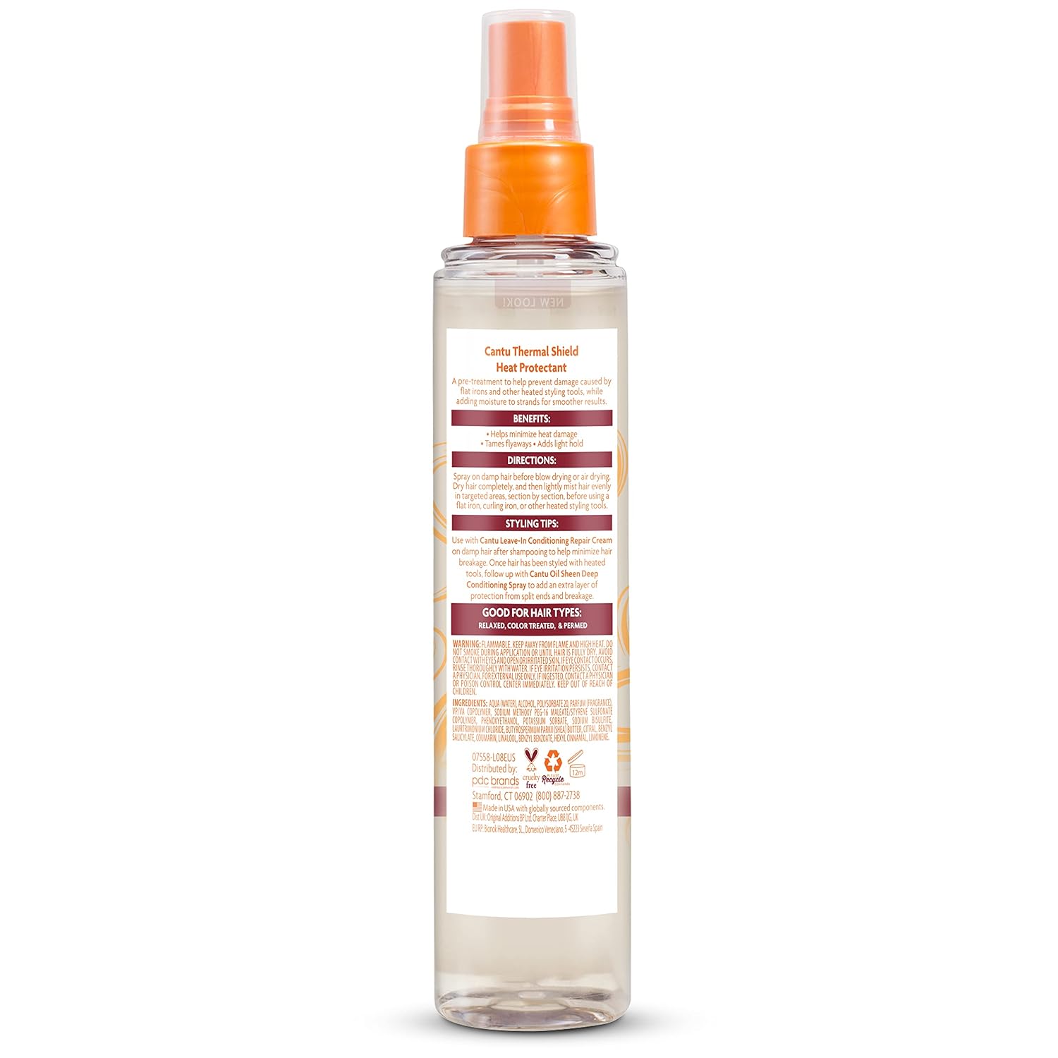 Cantu Thermal Shield Heat Protectant with Shea Butter 5.1 fl oz spray bottle