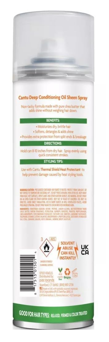 Cantu Shea Butter Oil Sheen Deep Conditioning Spray 283g aerosol bottle