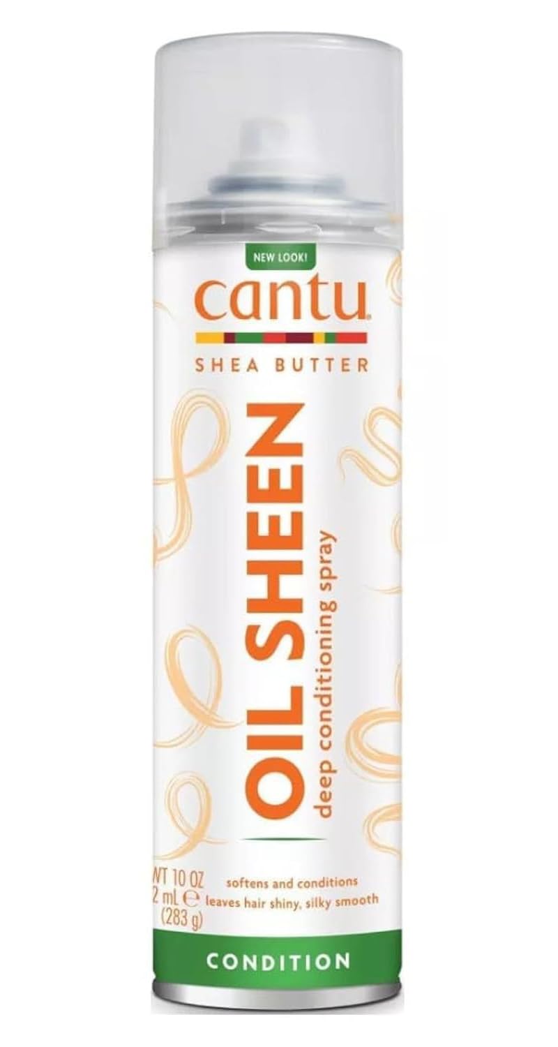 Cantu Shea Butter Oil Sheen Deep Conditioning Spray 10 oz aerosol bottle
