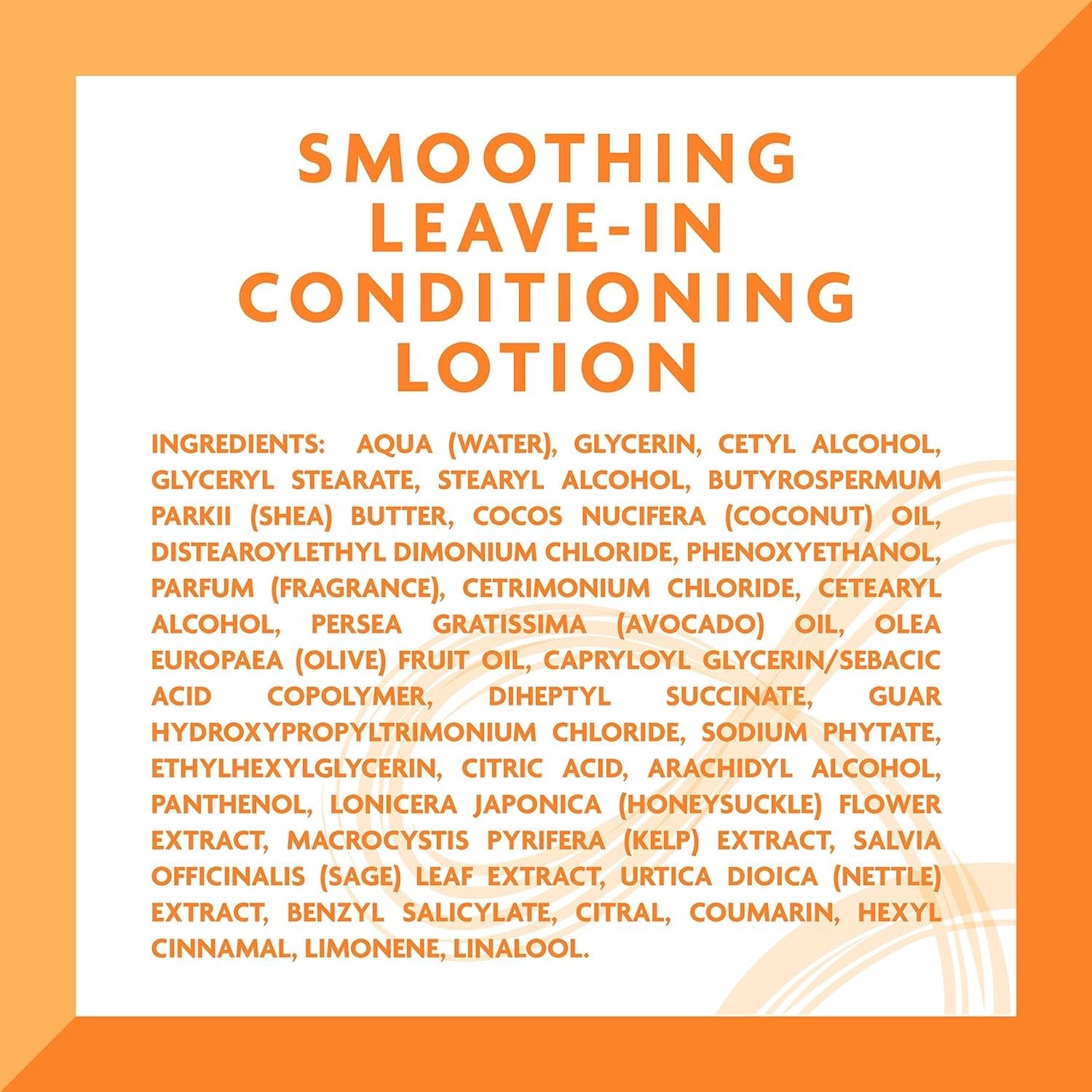 Cantu Shea Butter Smoothing Leave-In Conditioning Lotion bottle with ingredients list