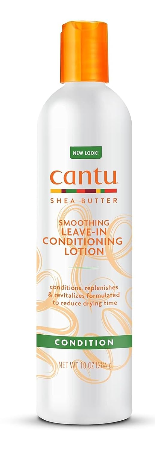 Cantu Shea Butter Smoothing Leave-In Conditioning Lotion 284g bottle with orange cap