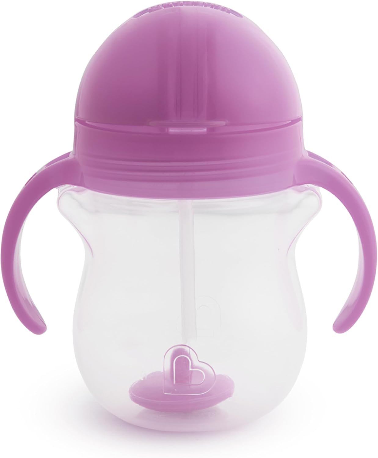 Munchkin Click Lock Tip & Sip purple straw cup 207ml with handles