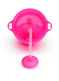Munchkin Click Lock Tip & Sip pink sippy cup 296ml with straw