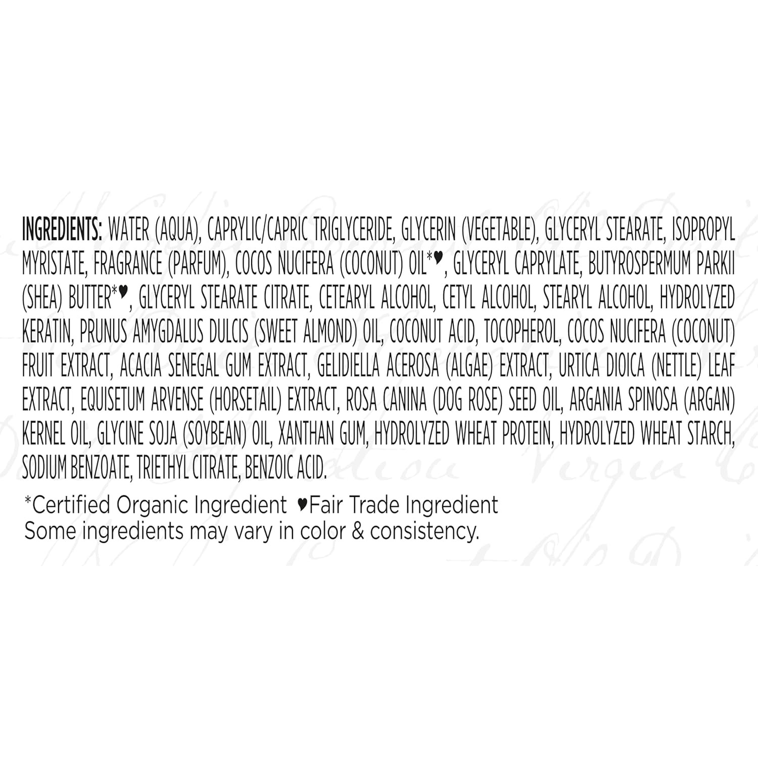 SheaMoisture 100% Virgin Coconut Oil Leave-In Treatment spray 237ml bottle ingredients list