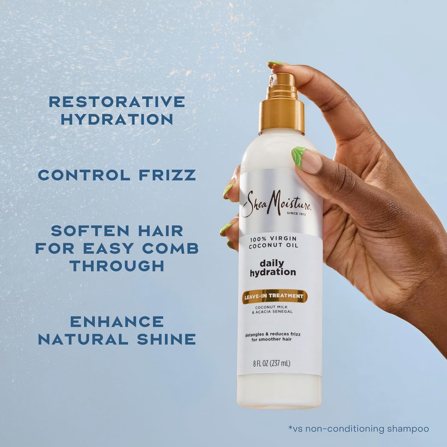 SheaMoisture 100% Virgin Coconut Oil daily hydration leave-in treatment spray, 237ml