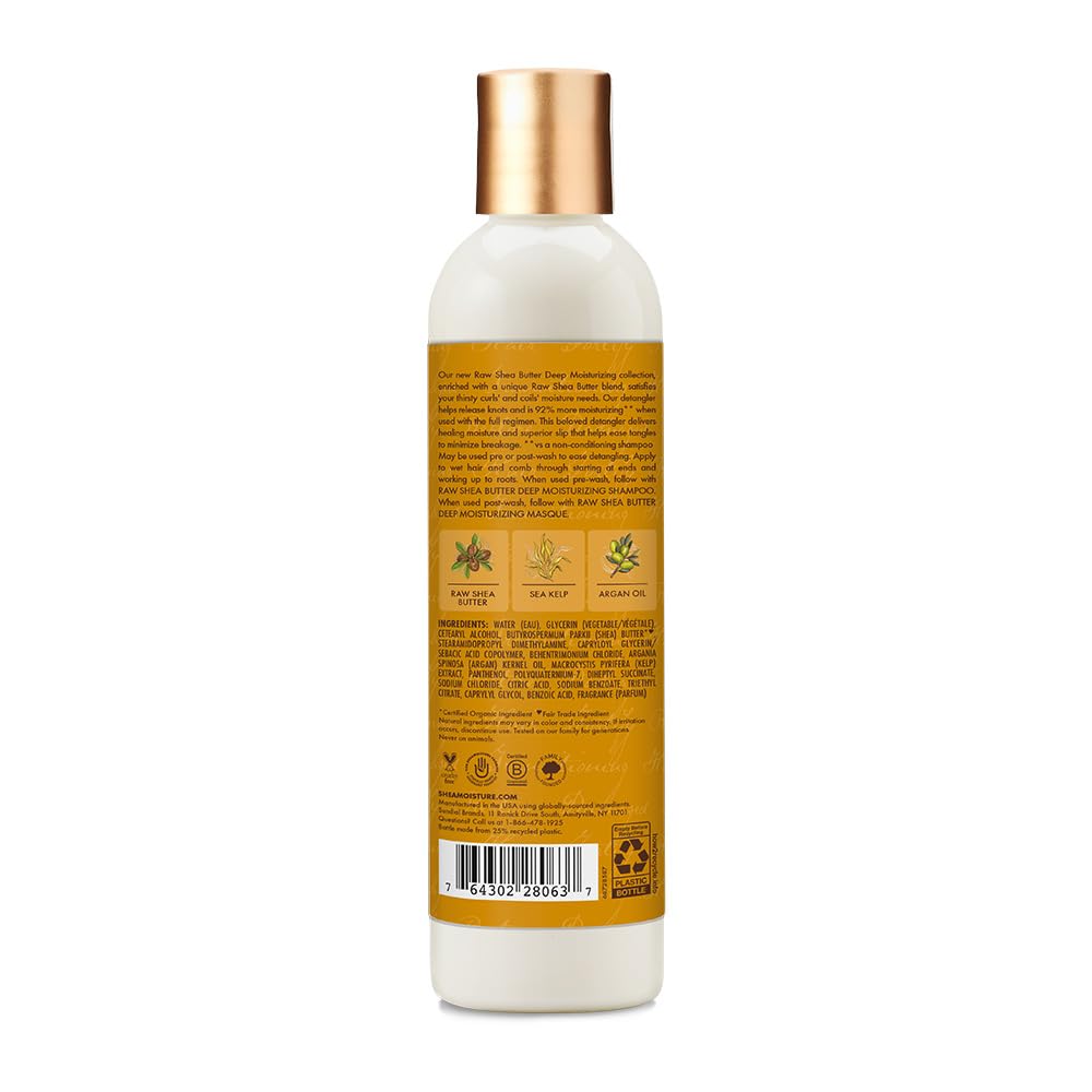 SheaMoisture Raw Shea Butter Deep Moisturising Detangler 8 fl oz bottle with gold label
