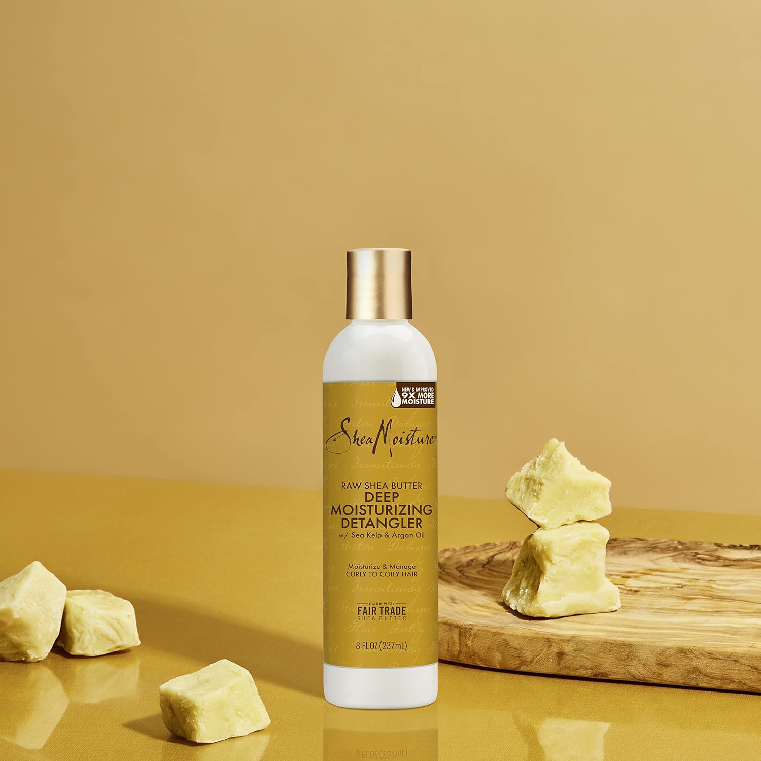 SheaMoisture Raw Shea Butter Deep Moisturising Detangler 8 fl oz bottle with gold label