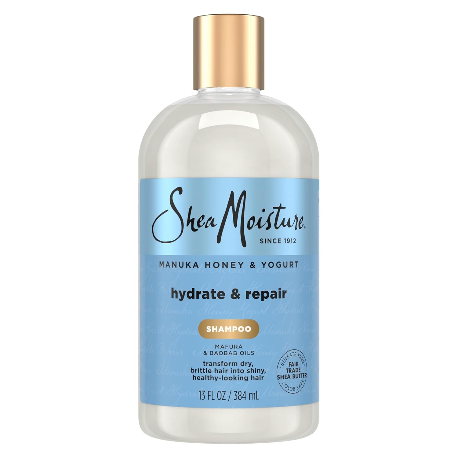 SheaMoisture Manuka Honey & Yogurt Hydrate & Repair Shampoo 384ml bottle