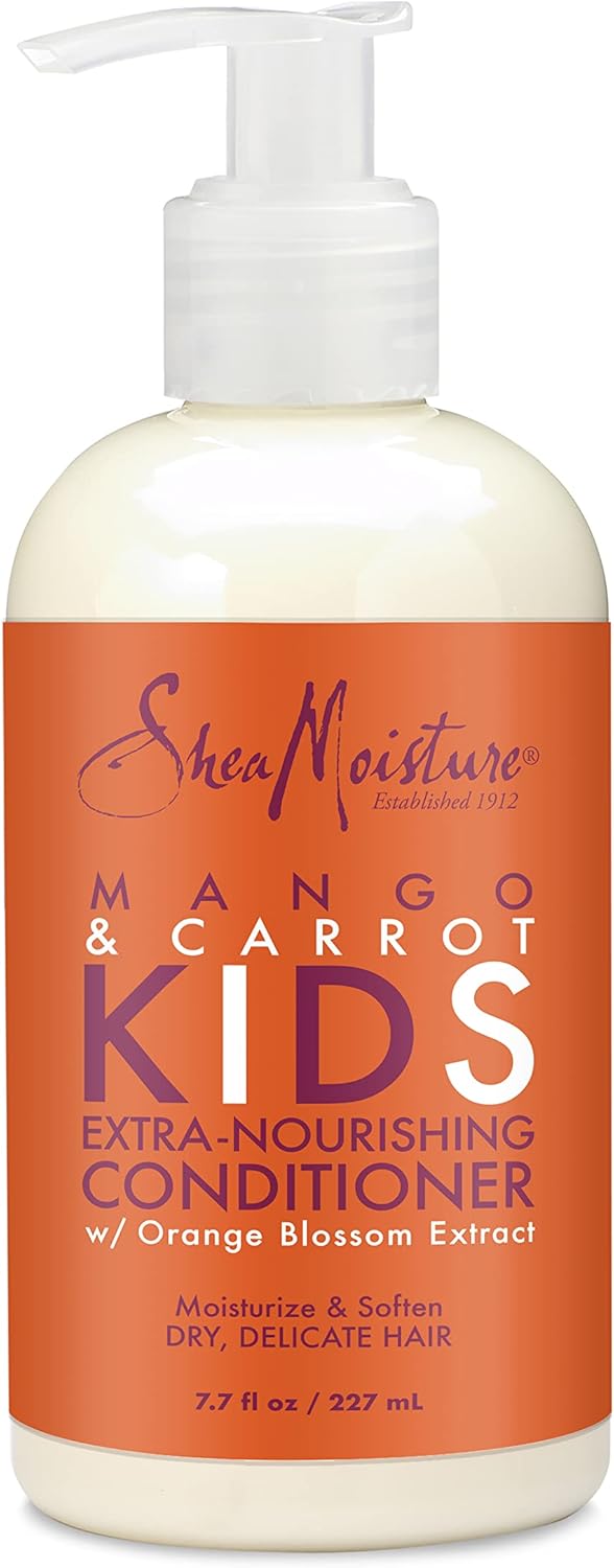 SheaMoisture Mango & Carrot Kids Extra-Nourishing Conditioner 237ml bottle with pump dispenser