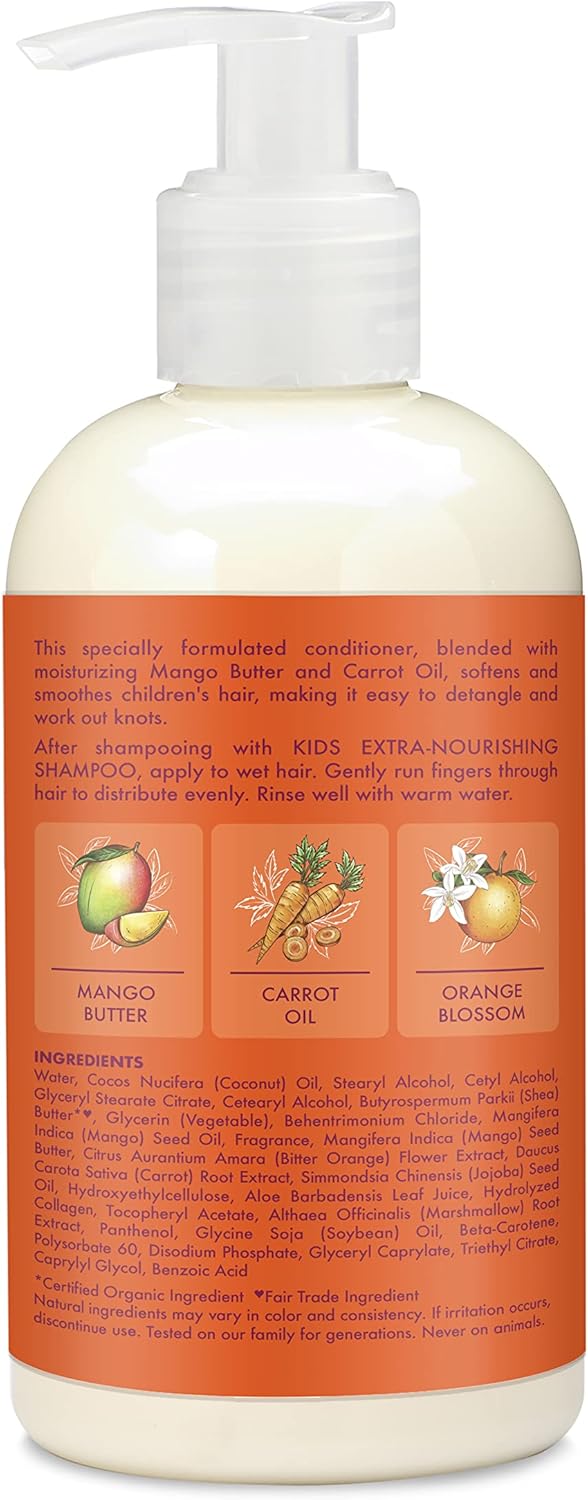 SheaMoisture Mango & Carrot Kids Extra-Nourishing Conditioner 237ml pump bottle