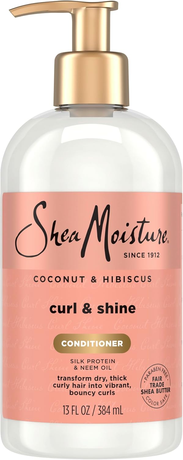 Shea Moisture Coconut & Hibiscus Curl & Shine Conditioner 384ml pump bottle