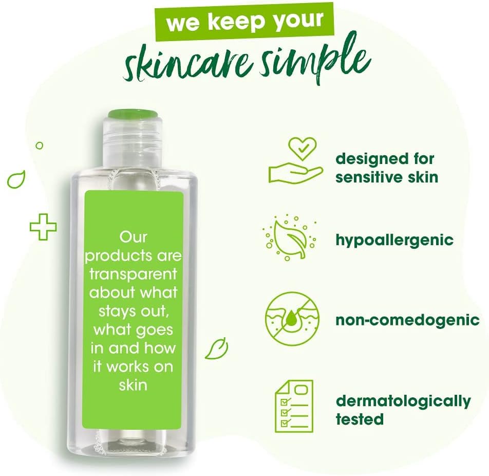 Simple Kind to Skin Soothing Facial Toner 200ml clear bottle with green label