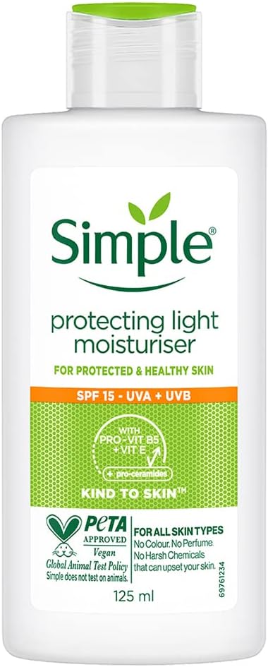 Simple Kind to Skin Protecting Light Moisturiser SPF 15, 125ml bottle
