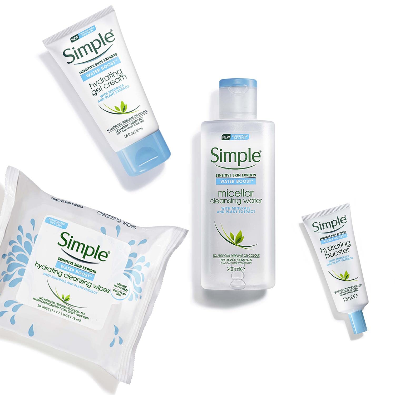 Simple Water Boost Hydrating Gel Cream 50ml white and blue tube