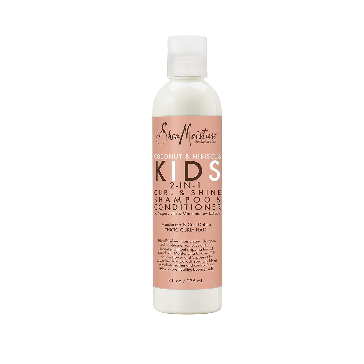 SheaMoisture Kids Coconut & Hibiscus 2-in-1 shampoo and conditioner 236ml bottle