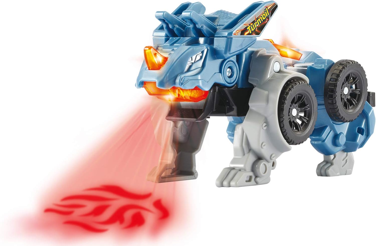 Tech Switch & Go Dinos Turmoil Triceratops blue transforming dinosaur toy vehicle