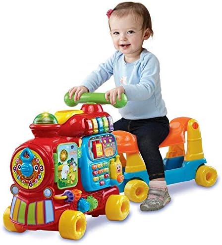 VTech Push & Ride Alphabet Train with interactive features and yellow wheels