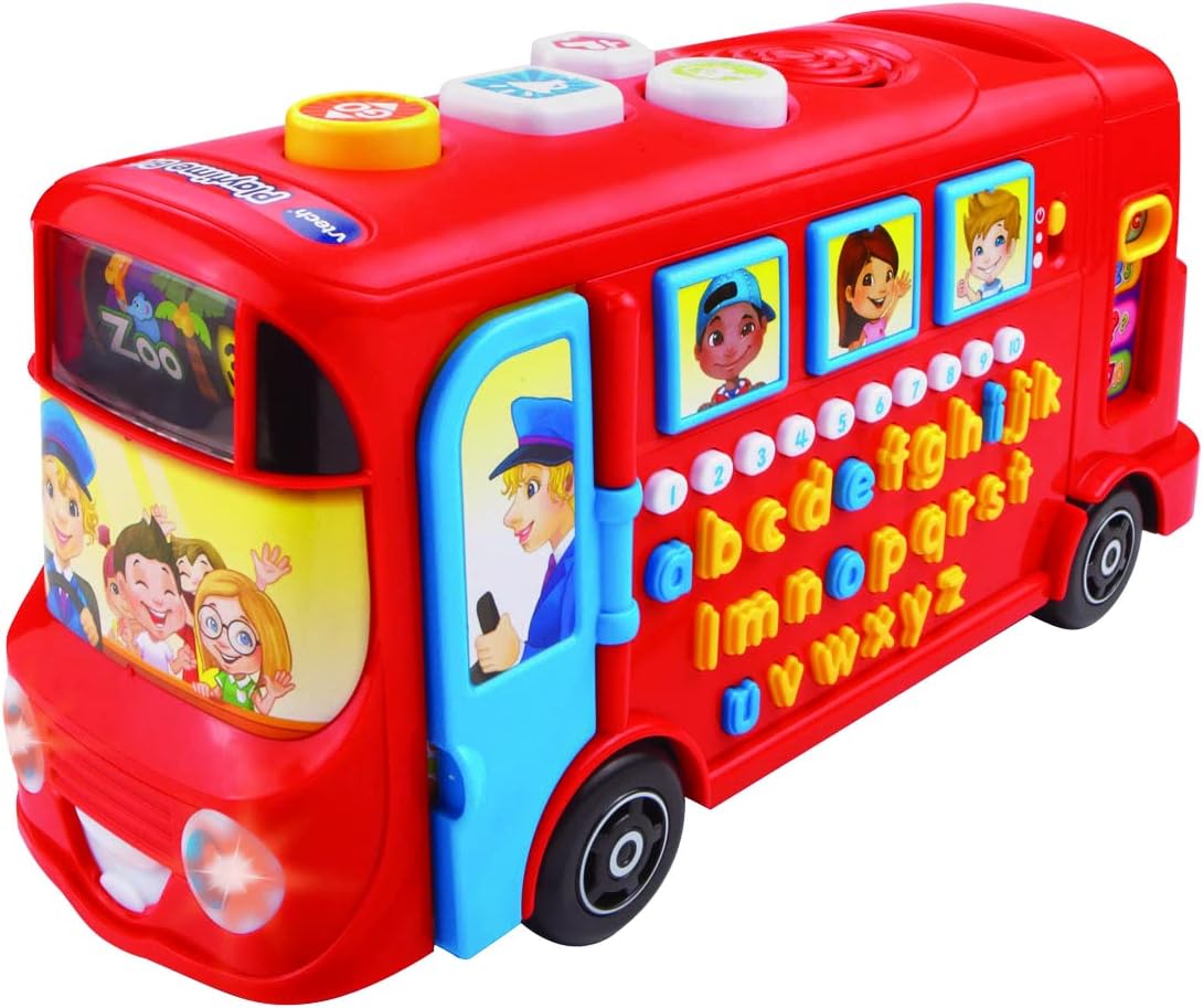 VTech Playtime Bus with Phonics red interactive educational toy vehicle