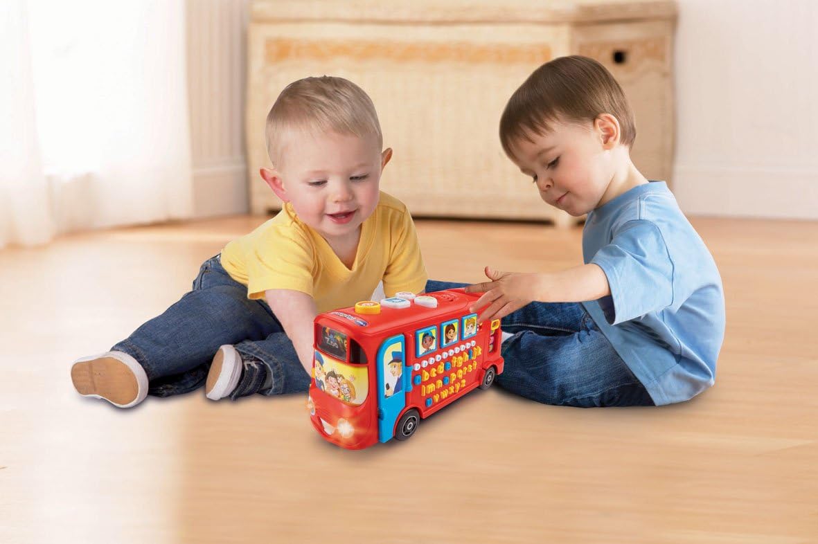 VTech Playtime Bus with Phonics red and blue toy vehicle