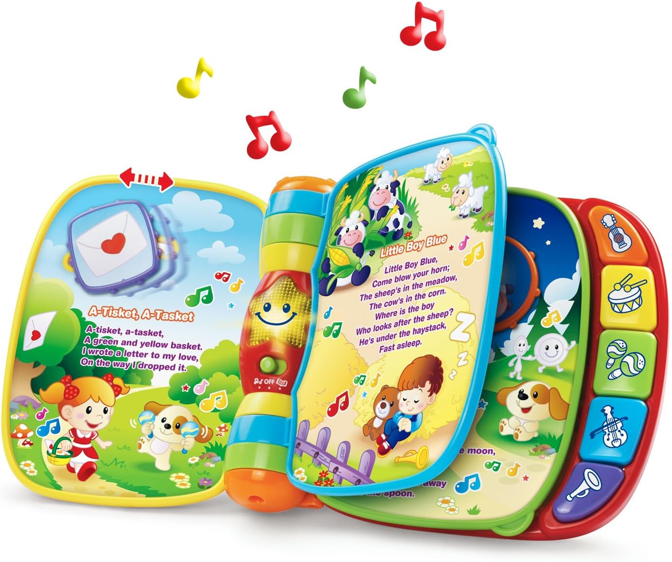VTech Musical Rhymes Book with colourful interactive pages and sound buttons