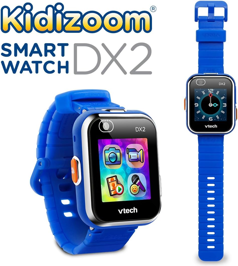 VTech KidiZoom Smartwatch DX2 blue children's digital watch with colour screen