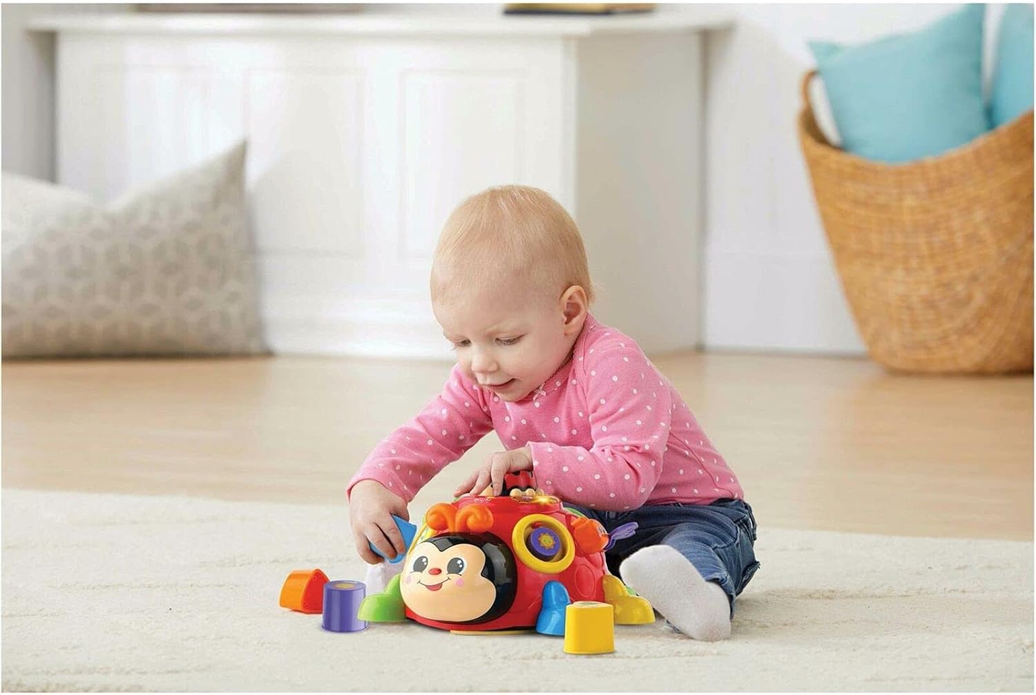 VTech Crazy Legs Learning Bug red interactive toy with coloured legs