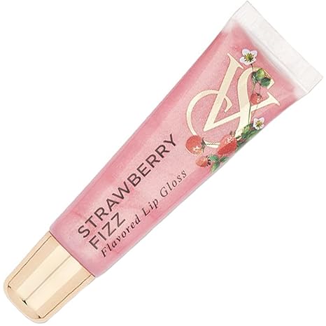 Victoria's Secret Strawberry Fizz flavoured lip gloss tube with gold applicator