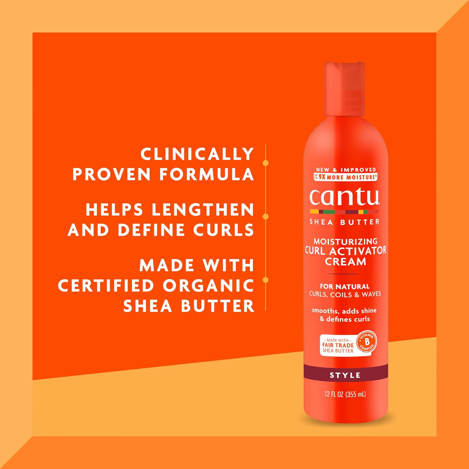Cantu Shea Butter Moisturising Curl Activator Cream red bottle 355ml