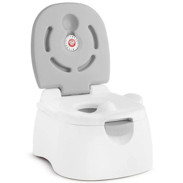 Munchkin Arm & Hammer 3-in-1 multi-stage potty training seat, white and grey